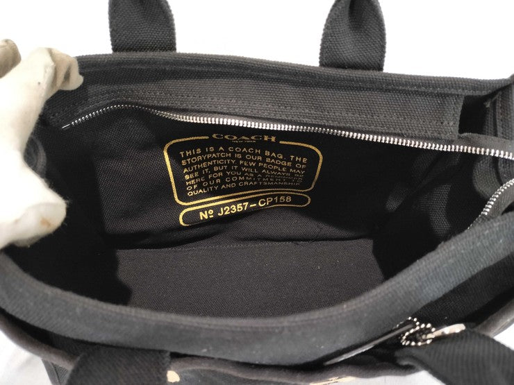 COACH コーチ ハンドバッグ カーゴトート CP158 ブラウン系 キャンバス レディース 美品