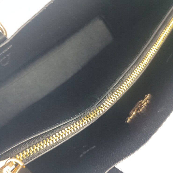 COACH コーチ ハンドバッグ シグネチャー CV965 ブラウン ブラック系 PVC レザー レディース 2WAY 美品