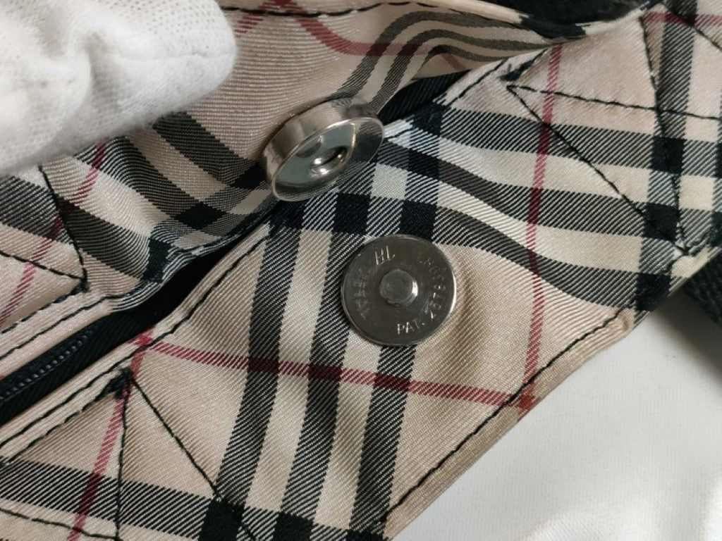 BURBERRY バーバリー ハンドバッグ ブルーレーベル ベージュ ブラック系 キャンバス レディース ノバチェック トートバッグ 美品