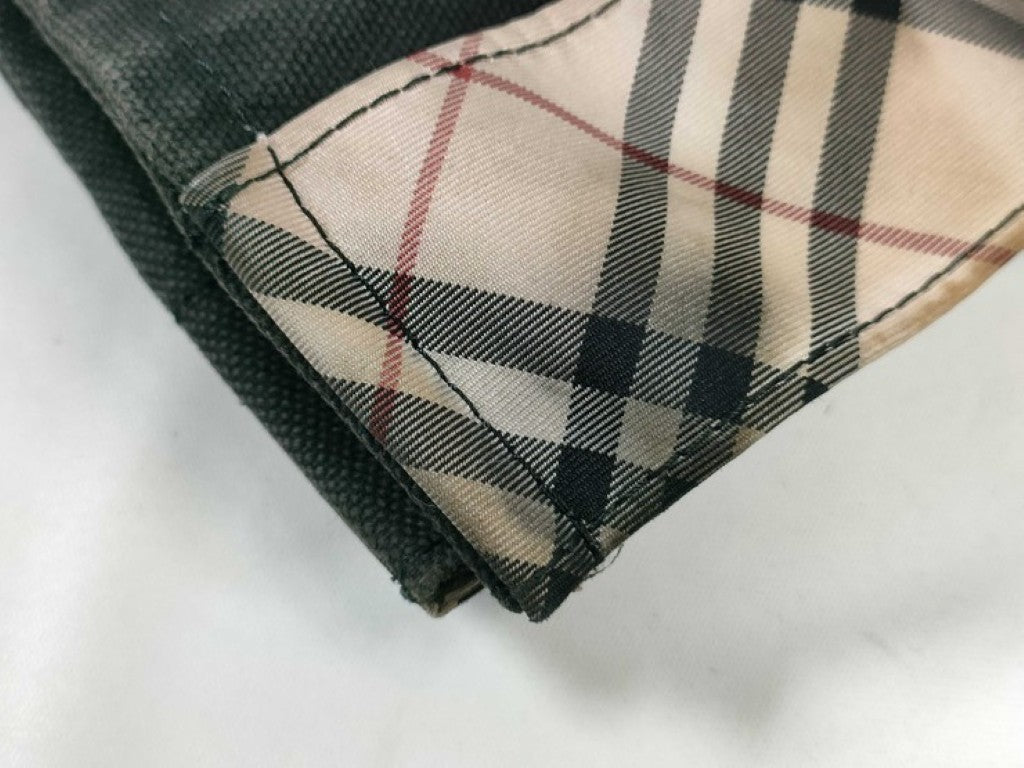 BURBERRY バーバリー ハンドバッグ ブルーレーベル ベージュ ブラック系 キャンバス レディース ノバチェック トートバッグ 美品