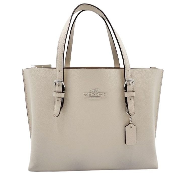 COACH コーチ トートバッグ モリー トート CV966 ホワイト系 ダブルフェイスレザー レディース 2WAY シルバー金具 美品