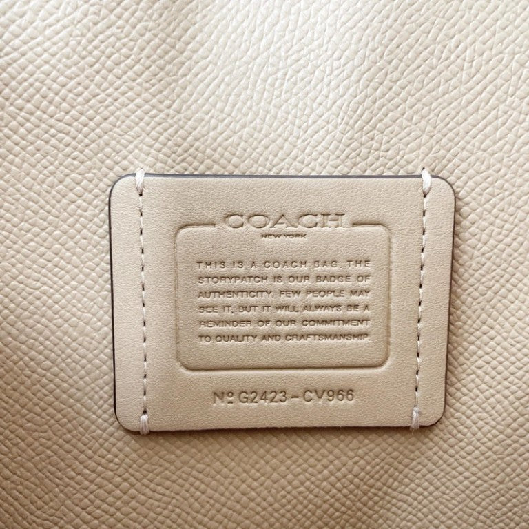 COACH コーチ トートバッグ モリー トート CV966 ホワイト系 ダブルフェイスレザー レディース 2WAY シルバー金具 美品