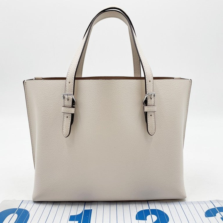COACH コーチ トートバッグ モリー トート CV966 ホワイト系 ダブルフェイスレザー レディース 2WAY シルバー金具 美品