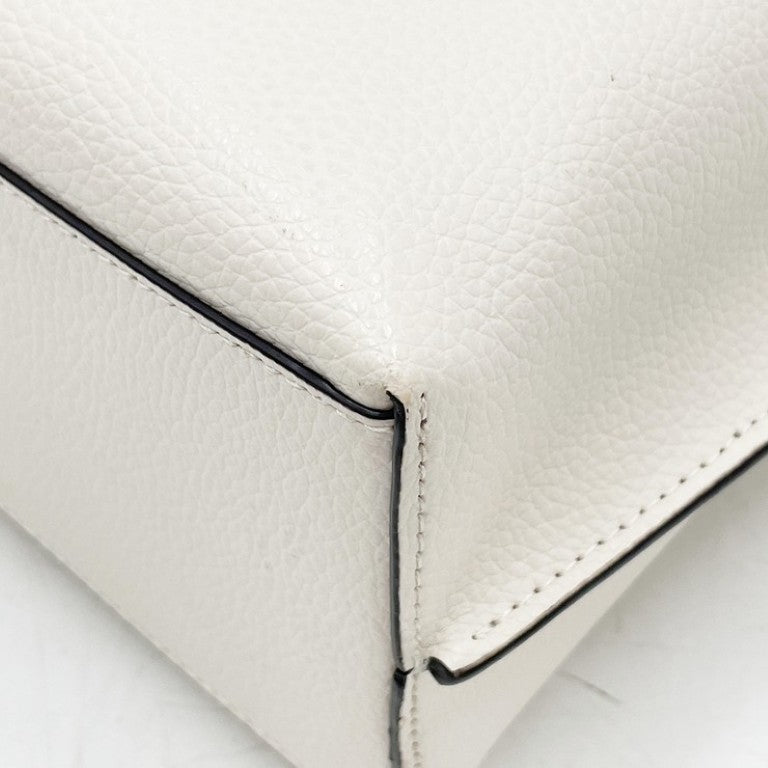 COACH コーチ トートバッグ モリー トート CV966 ホワイト系 ダブルフェイスレザー レディース 2WAY シルバー金具 美品