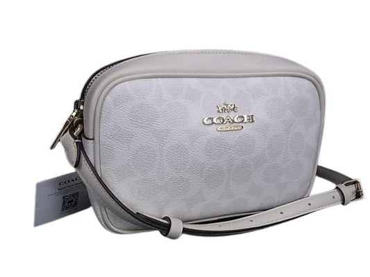 COACH コーチ ショルダーバッグ シグネチャー ミニ ジェイミー カメラ バッグ CY752 ホワイト系 PVC レザー レディース 新古未使用展示品