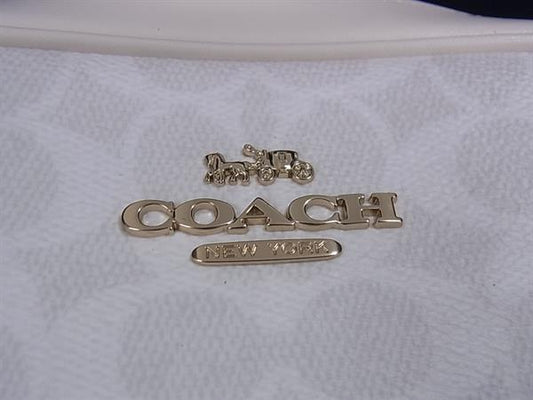 COACH コーチ ショルダーバッグ シグネチャー ミニ ジェイミー カメラ バッグ CY752 ホワイト系 PVC レザー レディース 新古未使用展示品