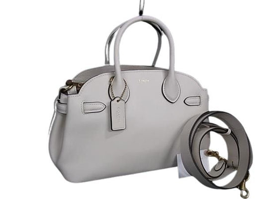 COACH コーチ ハンドバッグ エンパイア キャリーオール 26 CU066 ライトベージュ レザー レディース 2WAY 超美品