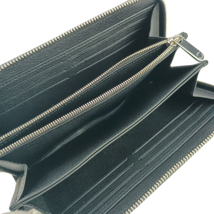 LOUIS VUITTON ルイヴィトン 財布 ジッピー ウォレット N96955 BLACK エキゾチック レザー パイソン ユニセックス ラウンドファスナ 長財布 シルバー金具 フランス 超美品