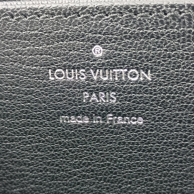 LOUIS VUITTON ルイヴィトン 財布 ジッピー ウォレット N96955 BLACK エキゾチック レザー パイソン ユニセックス ラウンドファスナ 長財布 シルバー金具 フランス 超美品