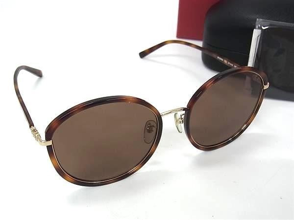 Salvatore Ferragamo フェラガモ サングラス ガンチーニ SF250SA 723 ブラウン系 アセテート メタル レディース アジアンフィット 超美品