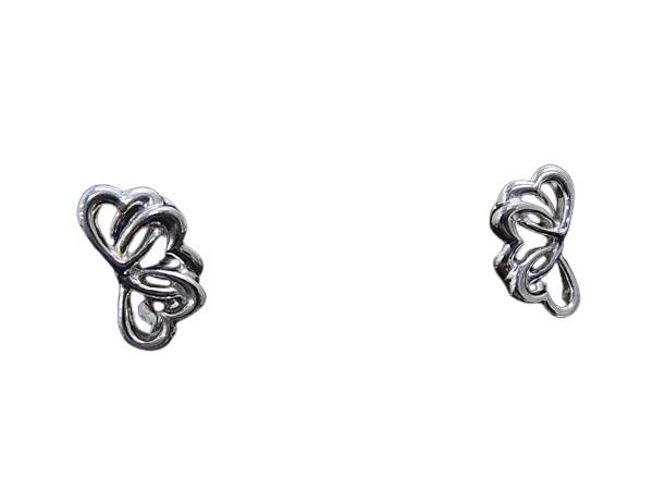 TIFFANY＆Co ティファニー イヤリング トリプルハート シルバー系 SV925 レディース 美品