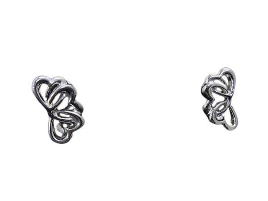 TIFFANY＆Co ティファニー イヤリング トリプルハート シルバー系 SV925 レディース 美品