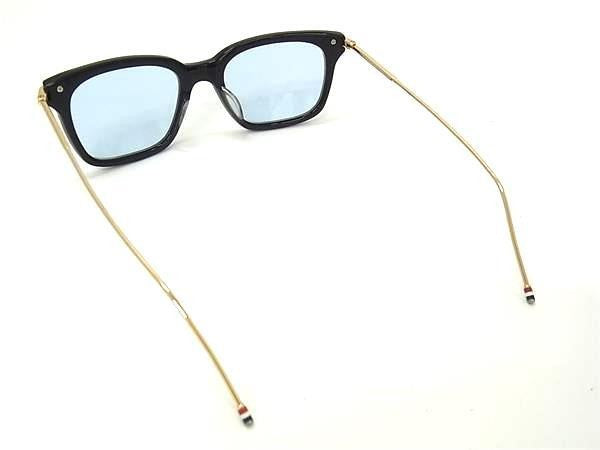 THOM BROWNE トム ブラウン サングラス アイウェア TB-701-A-BLK-GLD-49-AF ブラック ゴールド系 アセテート チタン メンズ アジアンフィット 超美品