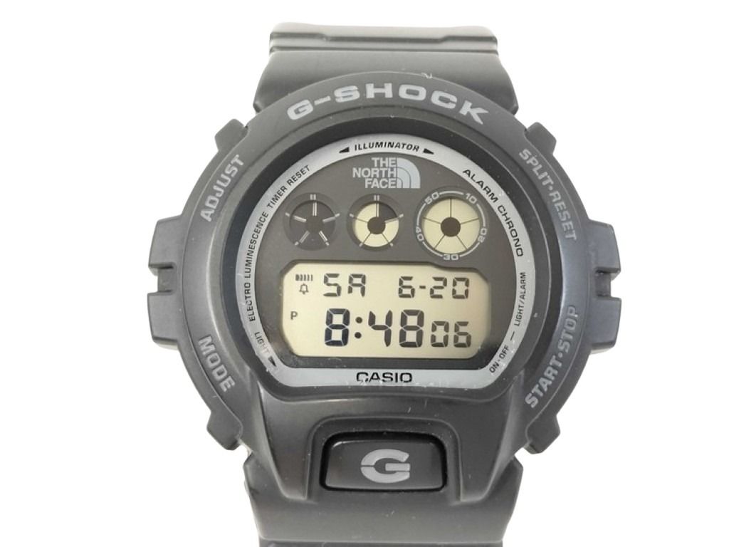 CASIO カシオ 時計 G-SHOCK シュプリーム ノースフェイス トリプルコラボ DW-6900NS グレー系 樹脂 メンズ デジタル 美品