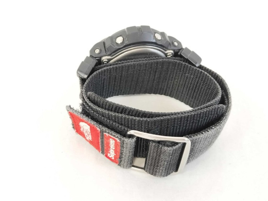 CASIO カシオ 時計 G-SHOCK シュプリーム ノースフェイス トリプルコラボ DW-6900NS グレー系 樹脂 メンズ デジタル 美品