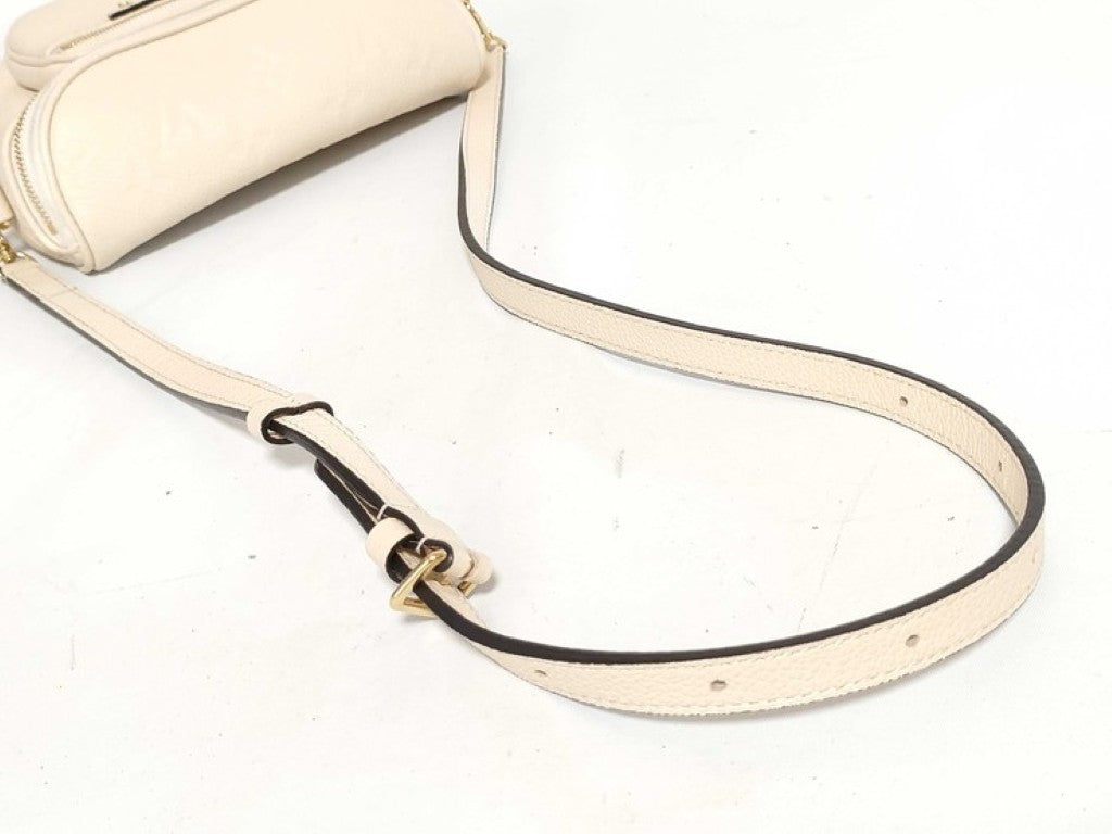 LOUIS VUITTON ルイヴィトン ショルダーバッグ ミニ バムバッグ M83275 ベージュ系 モノグラムアンプラント レディース ゴールド金具 美品