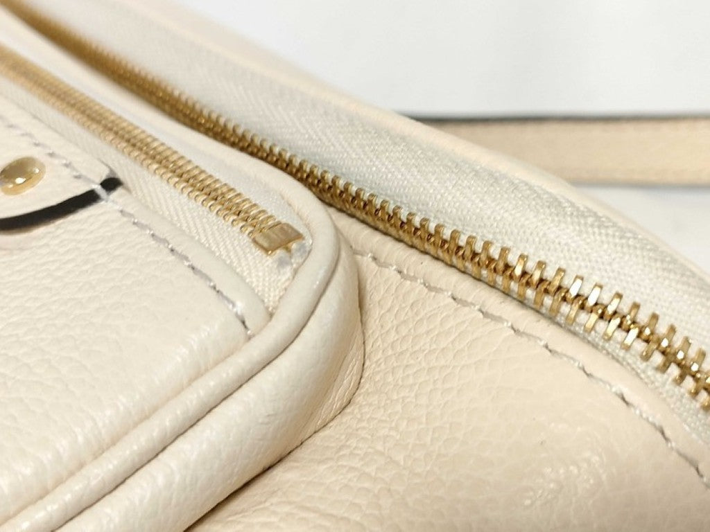 LOUIS VUITTON ルイヴィトン ショルダーバッグ ミニ バムバッグ M83275 ベージュ系 モノグラムアンプラント レディース ゴールド金具 美品