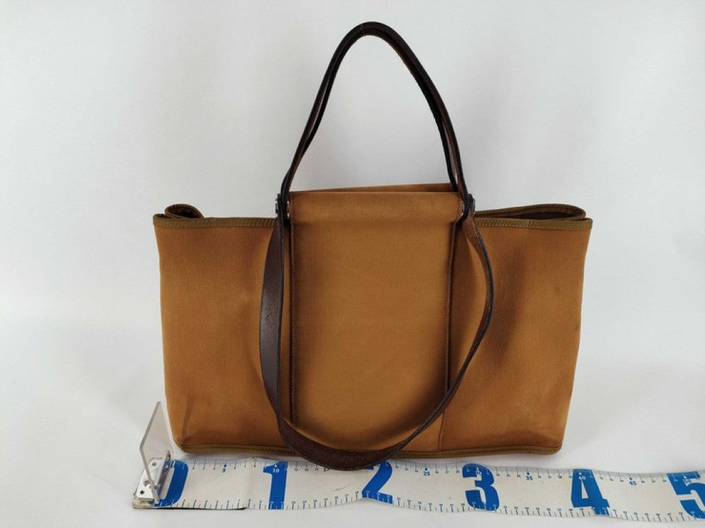 HERMES エルメス ショルダーバッグ カバックエランPM ブラウン系 キャンバス レザー レディース シルバー金具 美品