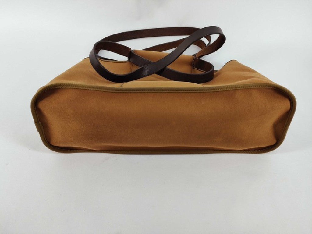 HERMES エルメス ショルダーバッグ カバックエランPM ブラウン系 キャンバス レザー レディース シルバー金具 美品