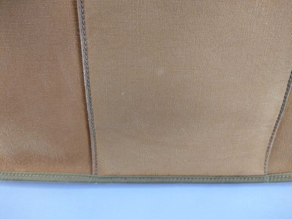 HERMES エルメス ショルダーバッグ カバックエランPM ブラウン系 キャンバス レザー レディース シルバー金具 美品