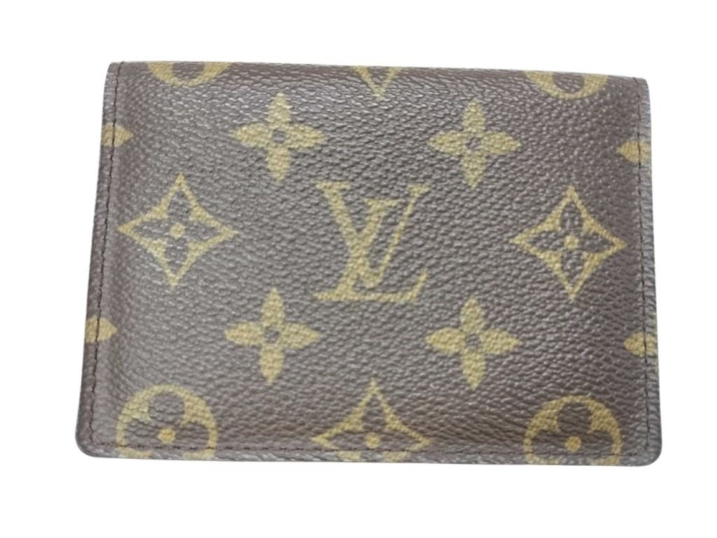 LOUIS VUITTON ルイヴィトン カードケース ポルト2カルト・ヴェルティカル M60533 ブラウン系 モノグラム ユニセックス 美品