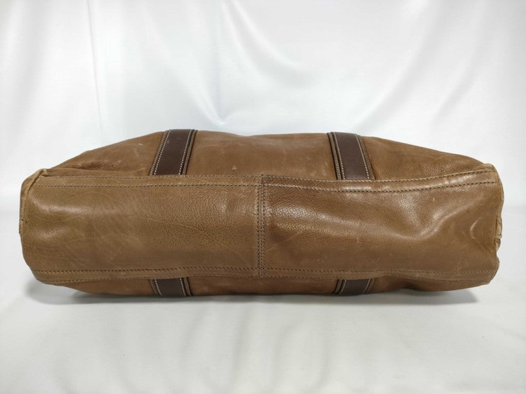 COACH コーチ ハンドバッグ ハリソン 70389 ブラウン系 レザー ユニセックス シルバー金具
