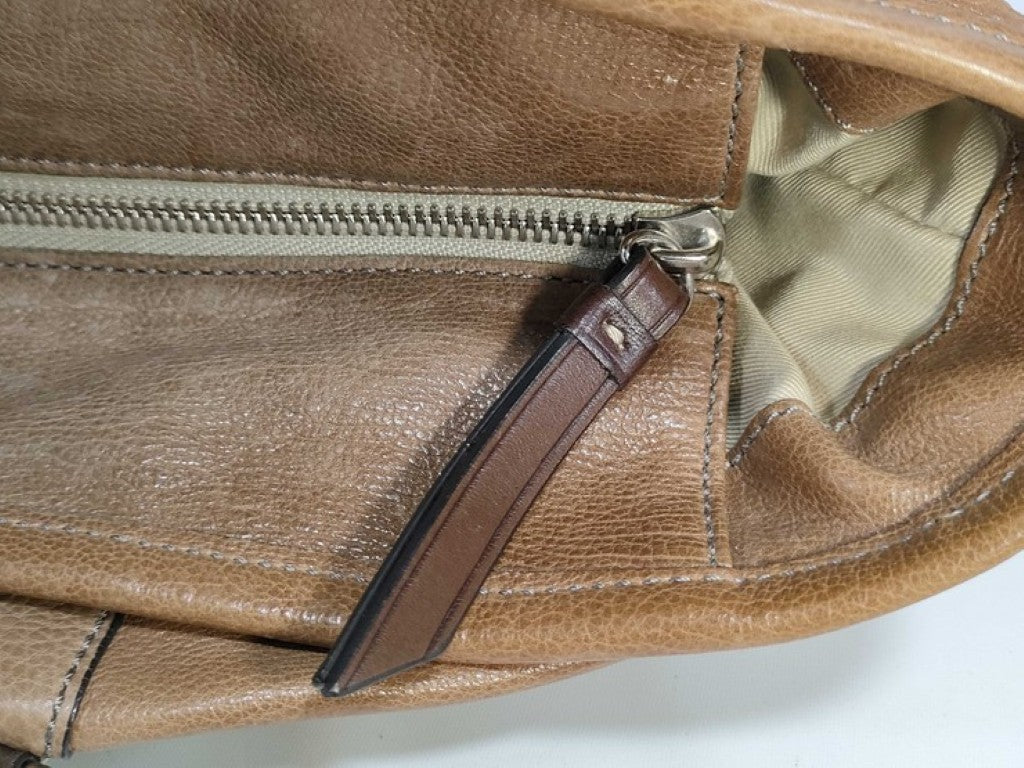 COACH コーチ ハンドバッグ ハリソン 70389 ブラウン系 レザー ユニセックス シルバー金具