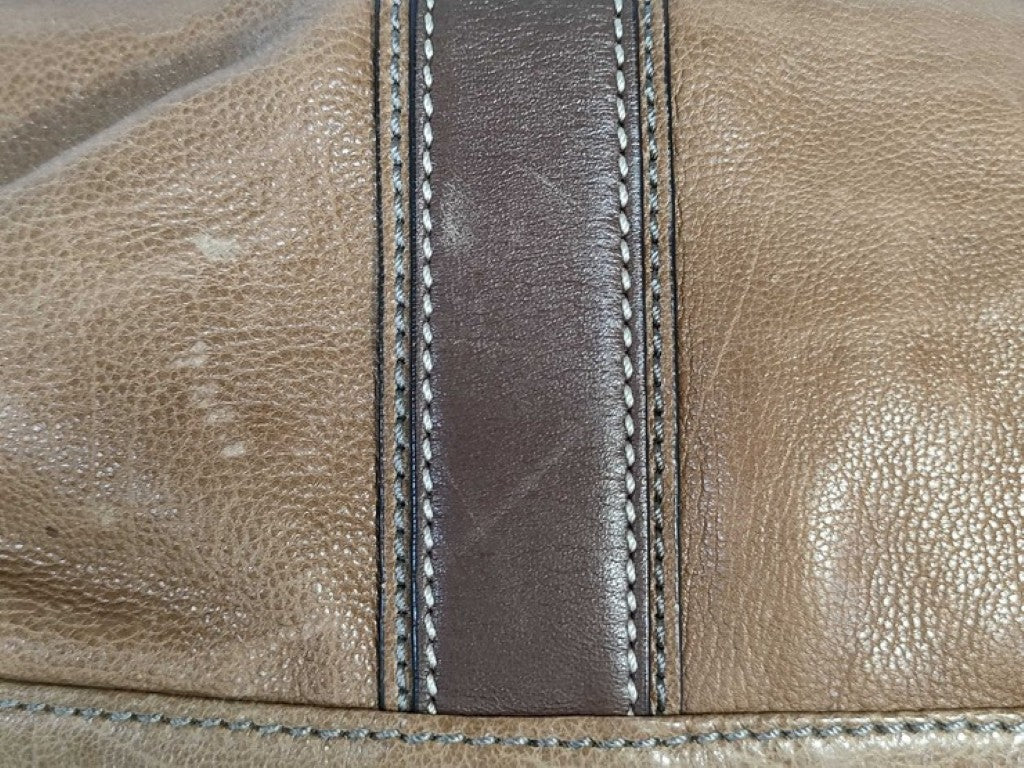 COACH コーチ ハンドバッグ ハリソン 70389 ブラウン系 レザー ユニセックス シルバー金具
