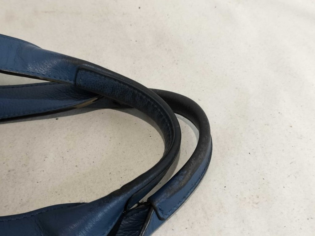 COACH コーチ ビジネスバッグ ハミルトン F54801 ブルー系 レザー メンズ ハンドバッグ シルバー金具