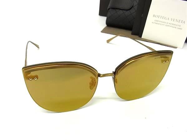 BOTTEGA VENETA ボッテガヴェネタ サングラス BV0205S ゴールド ブロンズ メタル ユニセックス 超美品