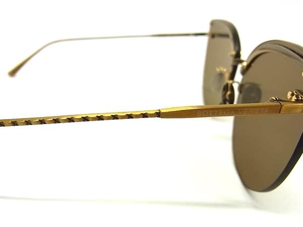 BOTTEGA VENETA ボッテガヴェネタ サングラス BV0205S ゴールド ブロンズ メタル ユニセックス 超美品