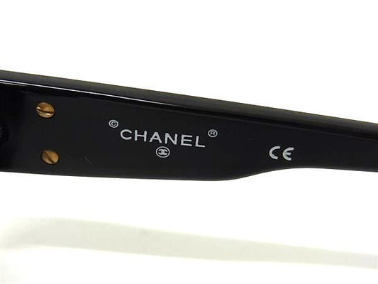 CHANEL シャネル サングラス ココマーク 01452 ブラック プラスチック ユニセックス 美品