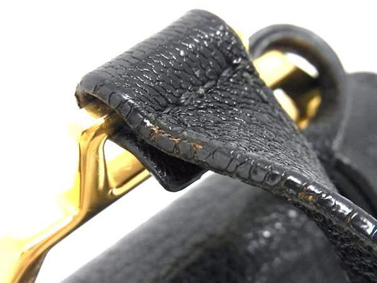 miumiu ミュウミュウ ショルダーバッグ マドラス RT0609 ブラック レザー レディース ゴールド金具