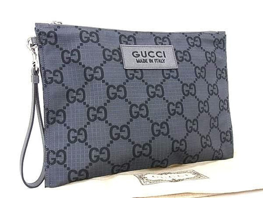 GUCCI グッチ クラッチバッグ 770662 グレー系×ブラック系 GGキャンバス ユニセックス セカンドバッグ 新品未使用展示品