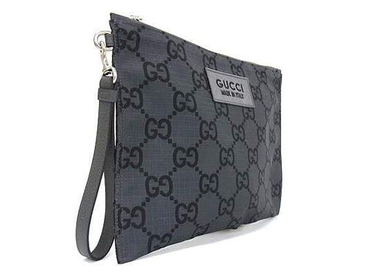 GUCCI グッチ クラッチバッグ 770662 グレー系×ブラック系 GGキャンバス ユニセックス セカンドバッグ 新品未使用展示品