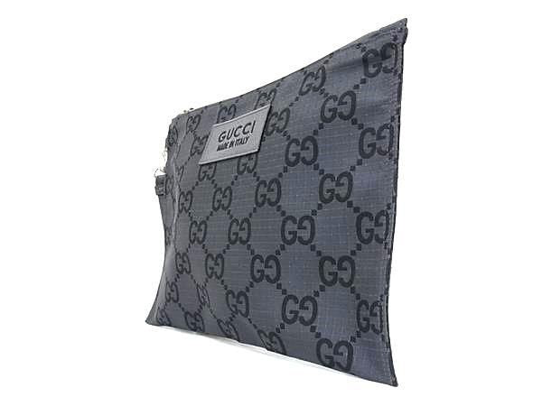 GUCCI グッチ クラッチバッグ 770662 グレー系×ブラック系 GGキャンバス ユニセックス セカンドバッグ 新品未使用展示品