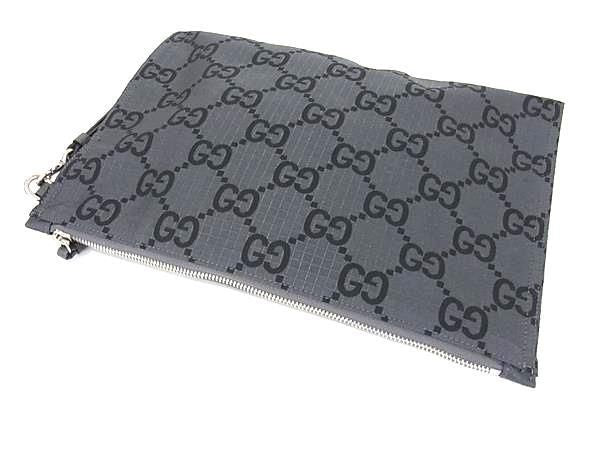 GUCCI グッチ クラッチバッグ 770662 グレー系×ブラック系 GGキャンバス ユニセックス セカンドバッグ 新品未使用展示品