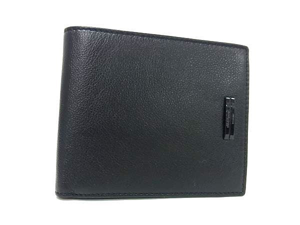 S.T.Dupont エス テー デュポン 二つ折り財布 ブラック系 レザー メンズ 新品未使用展示品