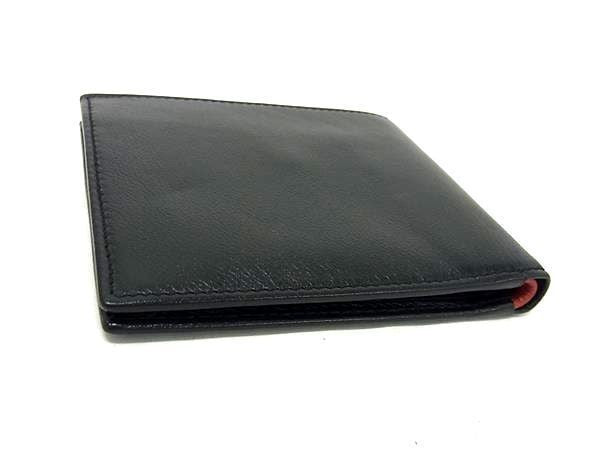 S.T.Dupont エス テー デュポン 二つ折り財布 ブラック系 レザー メンズ 新品未使用展示品