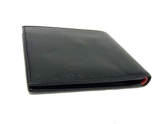 S.T.Dupont エス テー デュポン 二つ折り財布 ブラック系 レザー メンズ 新品未使用展示品
