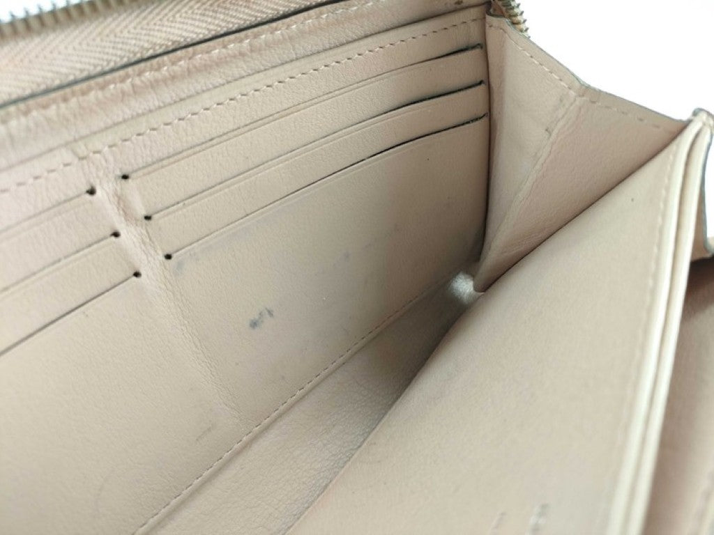 LOUIS VUITTON ルイヴィトン 長財布 ジッピーウォレット M82755 ジャスミンピンク系 マヒナ レディース ラウンドファスナー シルバー金具 美品