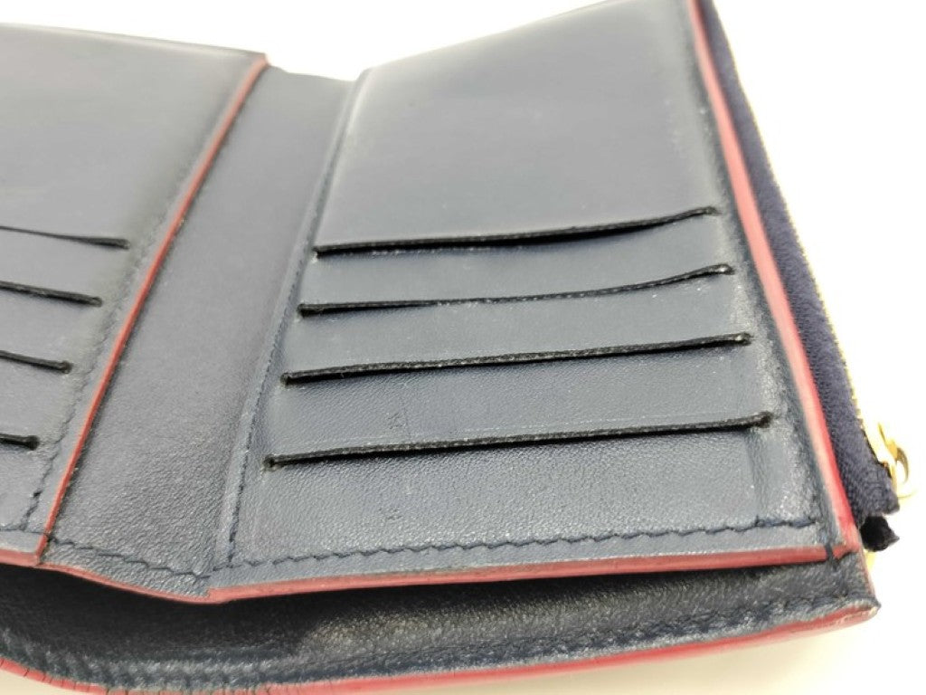 LOUIS VUITTON ルイヴィトン 三つ折り財布 ポルトフォイユ カプシーヌ コンパクト M63741 マリーヌルージュ系 トリヨンレザー レディース ゴールド金具