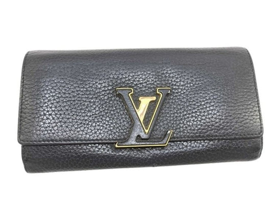 LOUIS VUITTON ルイヴィトン 長財布 ポルトフォイユ カプシーヌ M61248 ノワール（ブラック）系 トリヨンレザー レディース 二つ折り ゴールド金具