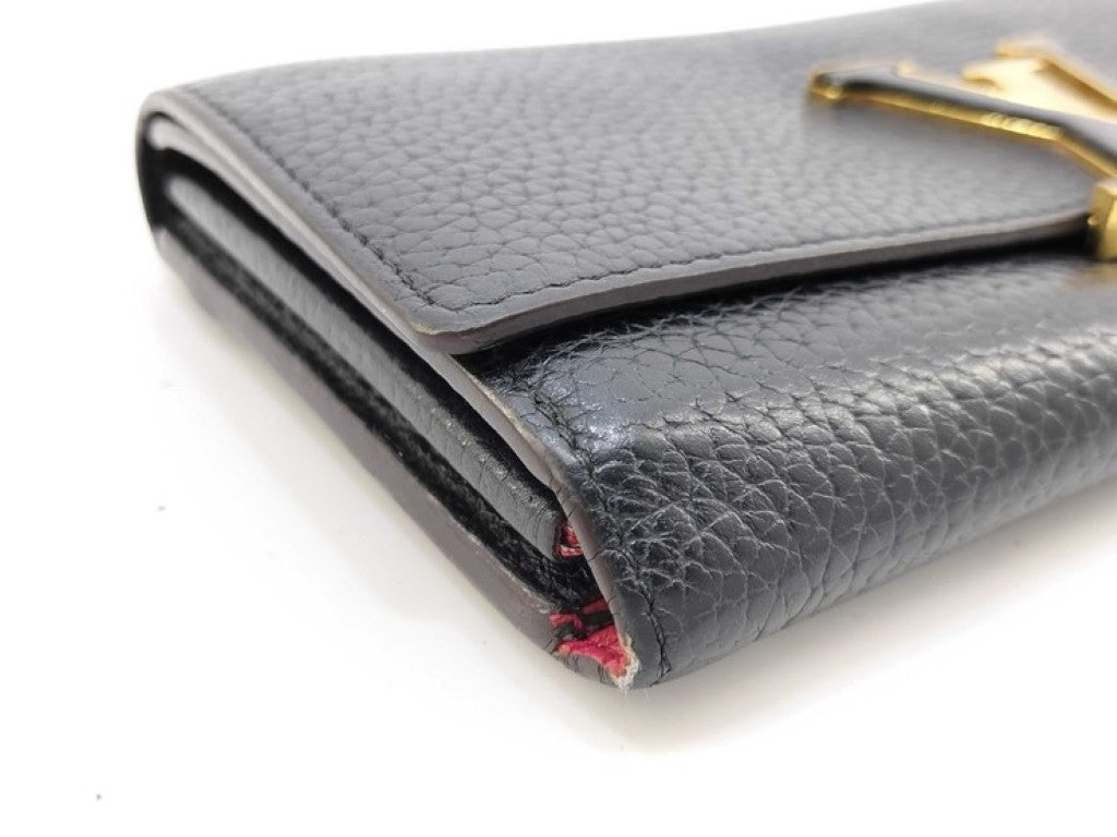 LOUIS VUITTON ルイヴィトン 長財布 ポルトフォイユ カプシーヌ M61248 ノワール（ブラック）系 トリヨンレザー レディース 二つ折り ゴールド金具