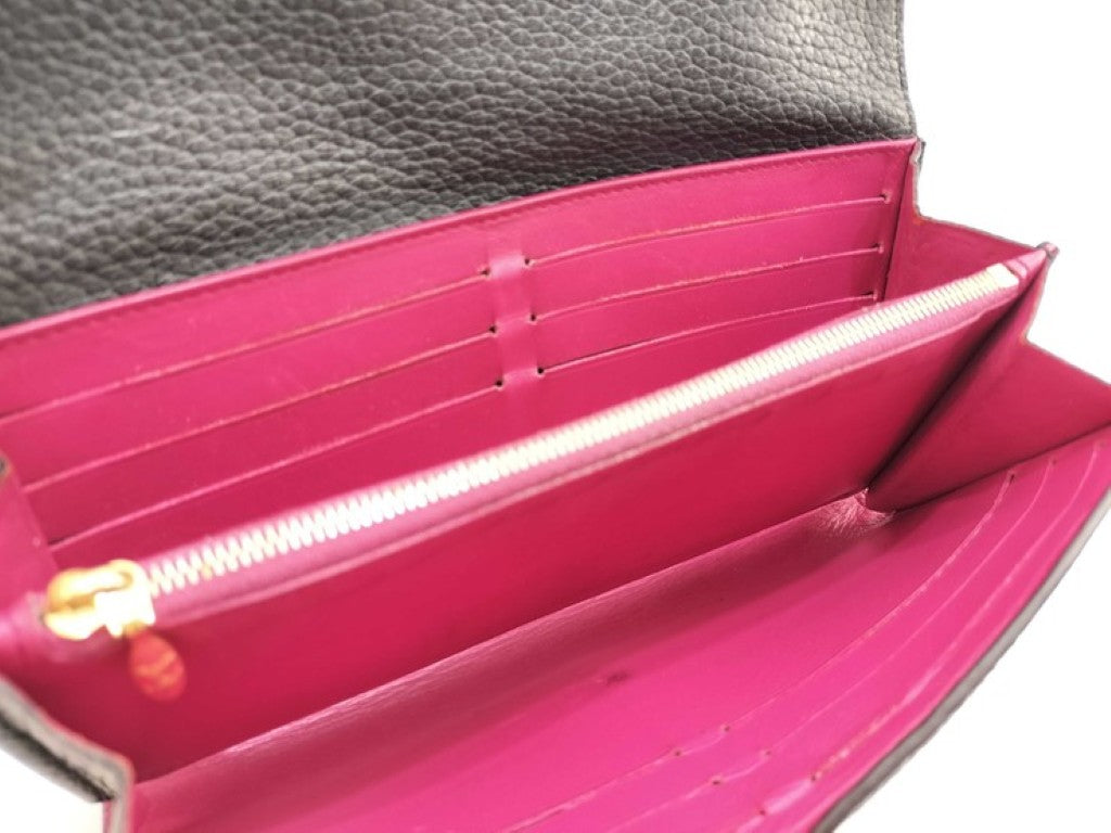 LOUIS VUITTON ルイヴィトン 長財布 ポルトフォイユ カプシーヌ M61248 ノワール（ブラック）系 トリヨンレザー レディース 二つ折り ゴールド金具