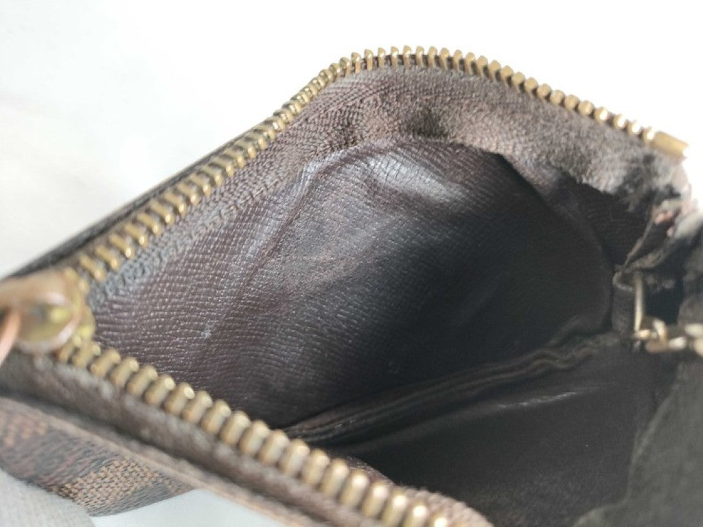 LOUIS VUITTON ルイヴィトン コインケース ポシェットクレ N62658 エベヌ（ブラウン）系 ダミエ ユニセックス ゴールド金具