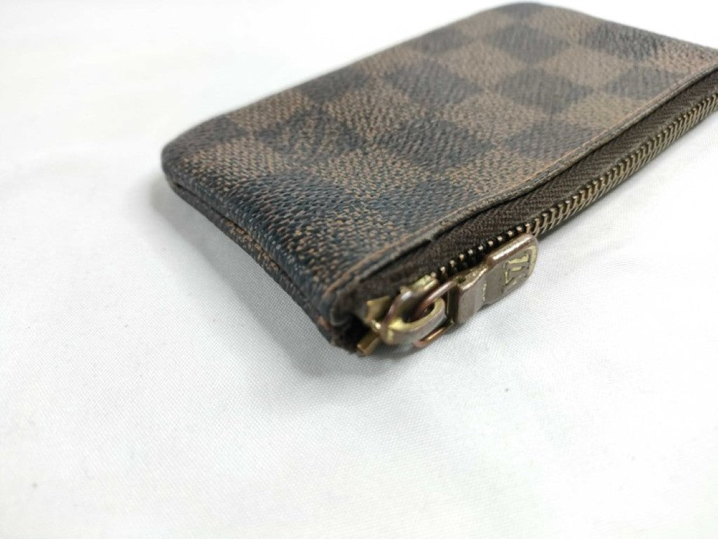 LOUIS VUITTON ルイヴィトン コインケース ポシェットクレ N62658 エベヌ（ブラウン）系 ダミエ ユニセックス ゴールド金具
