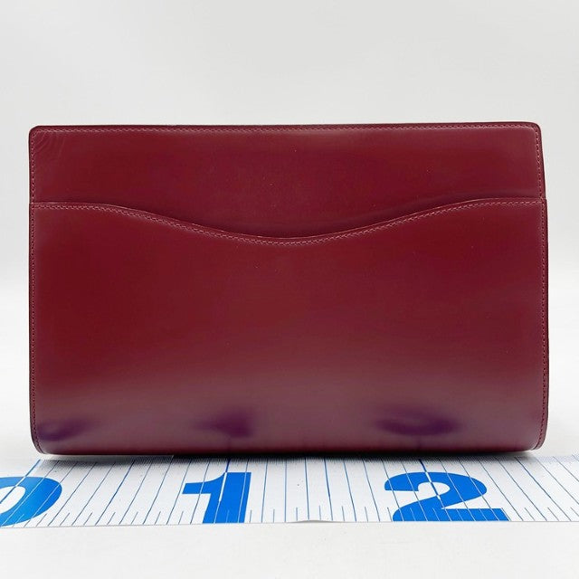 Cartier カルティエ セカンドバッグ マストライン L1000509 ボルドー系 レザー メンズ クラッチバッグ ゴールド金具 美品