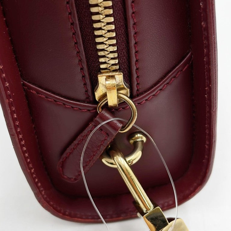 Cartier カルティエ セカンドバッグ マストライン L1000509 ボルドー系 レザー メンズ クラッチバッグ ゴールド金具 美品