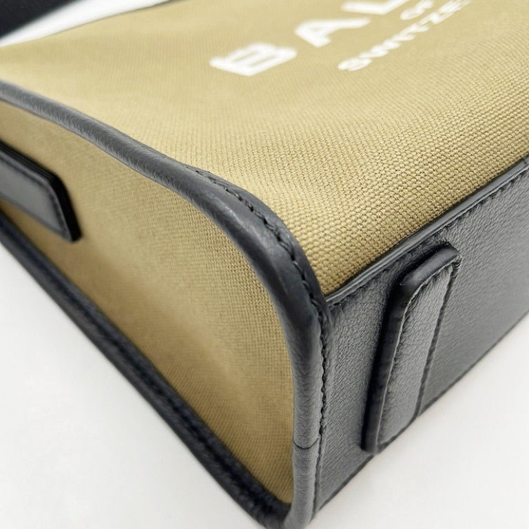 BALLY バリー ショルダーバッグ ARKLE LOGO CROSS カーキ ブラック系 キャンバス ユニセックス クロスボディバッグ シルバー金具 超美品